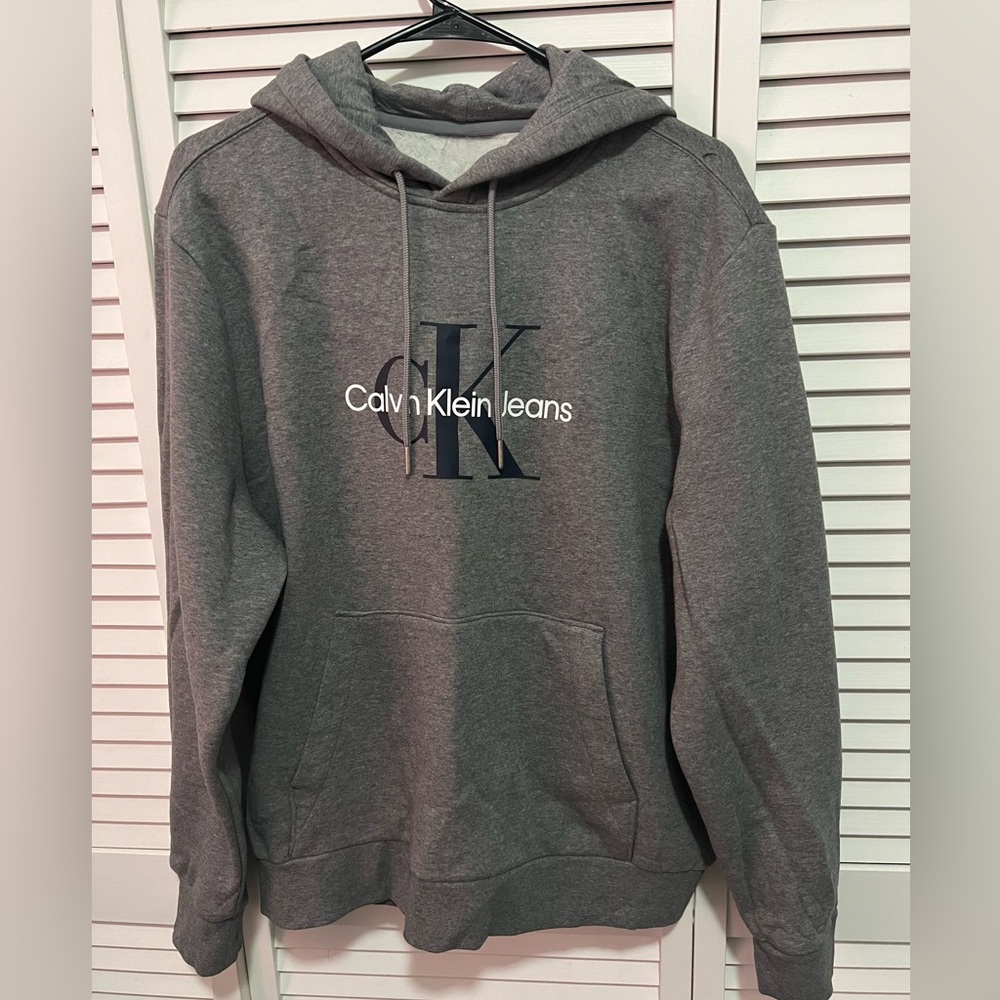 Calvin Klein Gray Hoodie with Logo